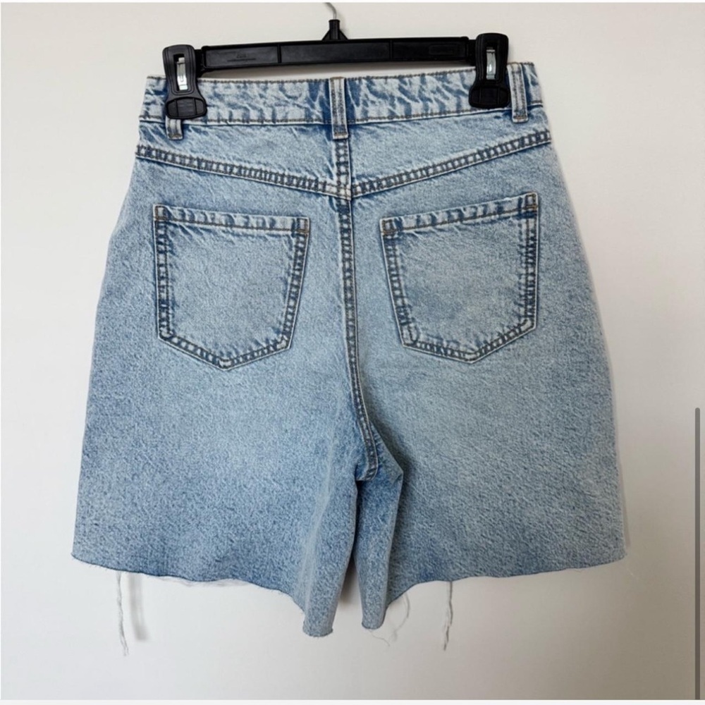NWOT Miss Selfridge longline denim boyfriend shorts in bleach wash - Picture 5 of 6